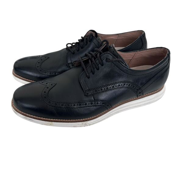 Cole Haan Black Leather OriginalGrand Lace Up Loafers Sz 10.5 - Picture 9 of 9